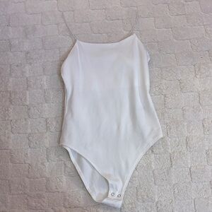 Wild Fable Cream Bodysuit with Spaghetti Straps